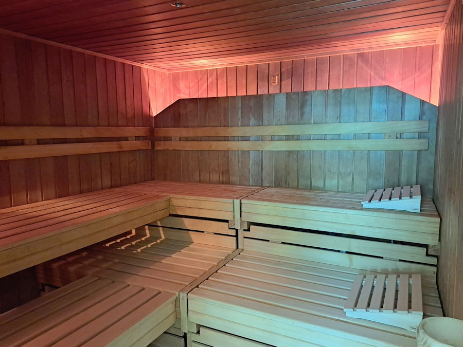 Einblick in die Sauna